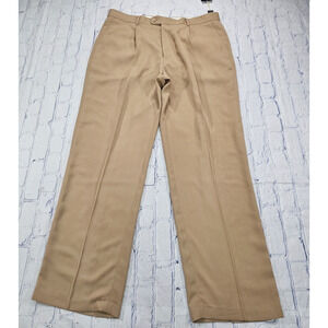 INSERCH Limited Edition MENS SIZE 38 Khaki Pleated Cuffed Dress Pants ITALY